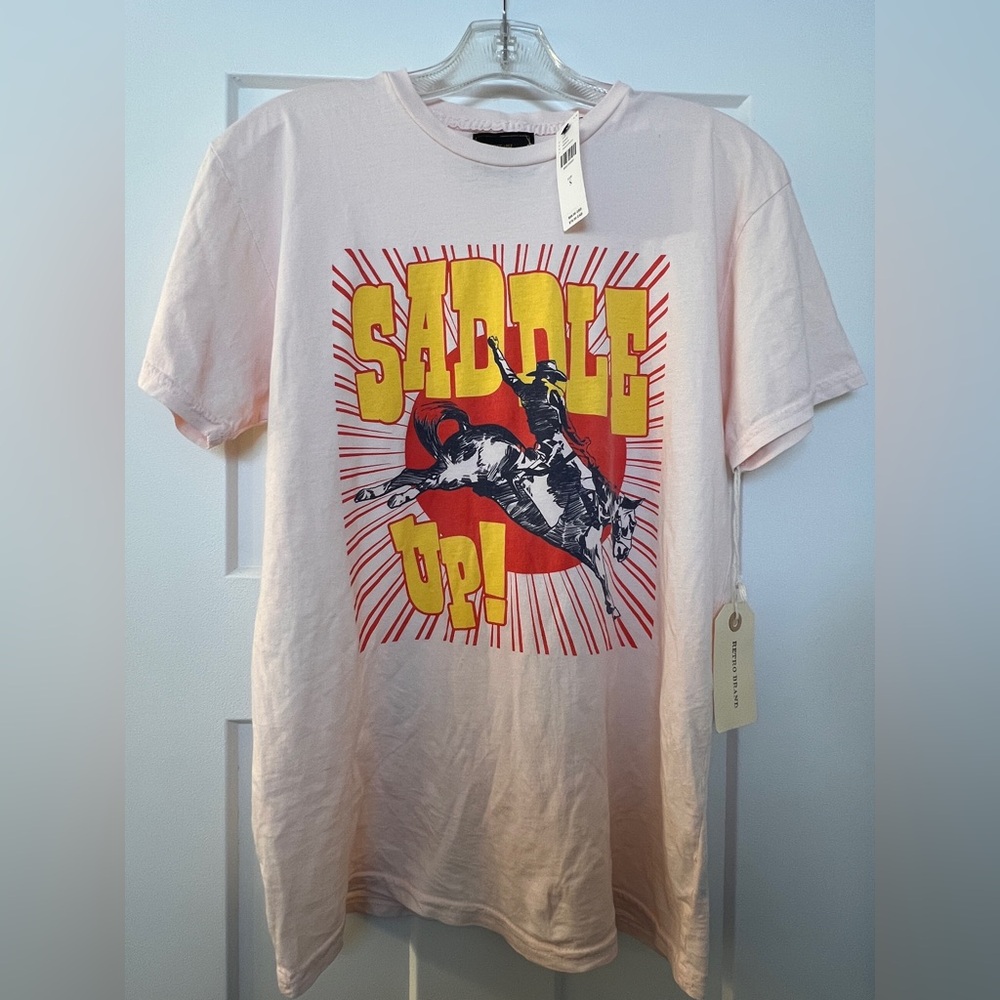 Anthropologie Saddle Up Tee NWT Original Retro Brand Western Graphic Small